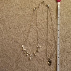 Costume necklaces silver tone